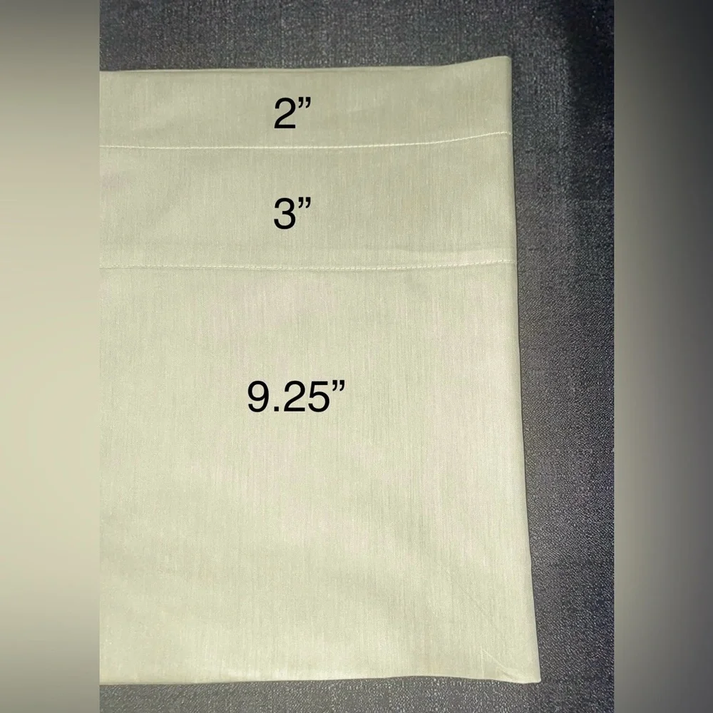 2 Window Valances Rod Pocket 70” x 14” Ea~ Solid Sage Green ~ NWOT Exc
